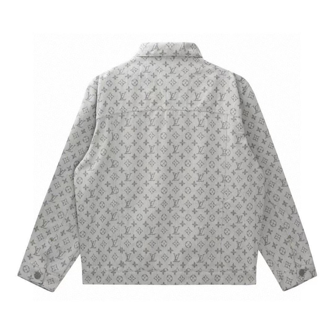 Louis Vuitton Monogram Denim Jacket Grey - SleekGait