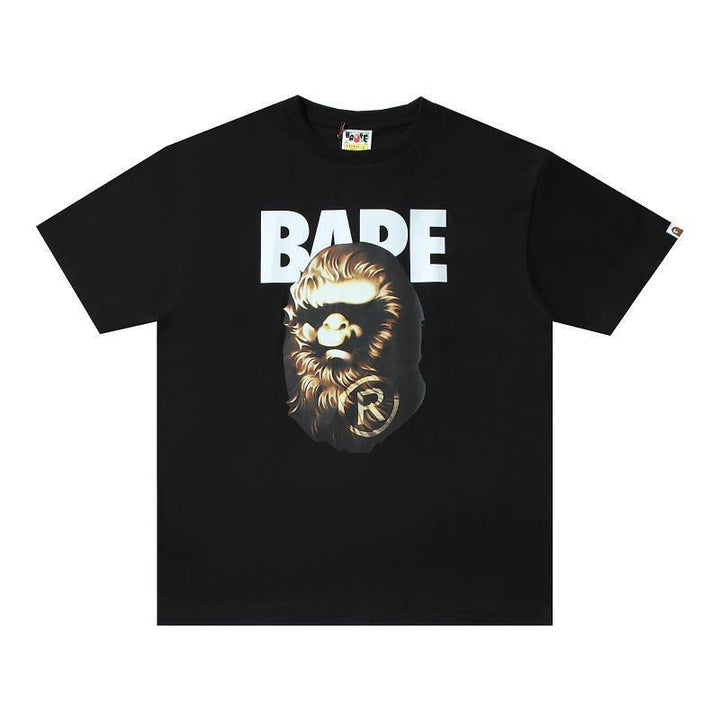 Bathing Ape Black T-Shirt without Collar - SleekGait