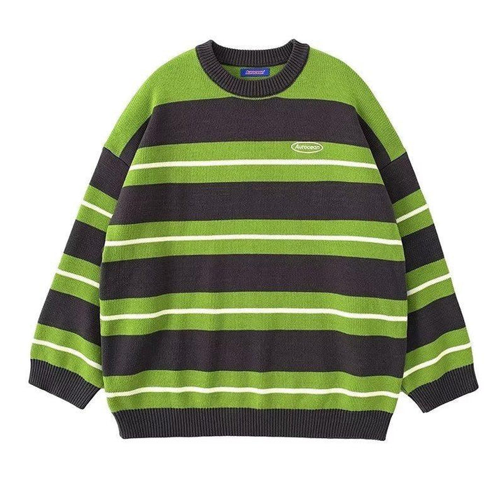 Men's High Street Round Neck Striped Base Top - SleekGait