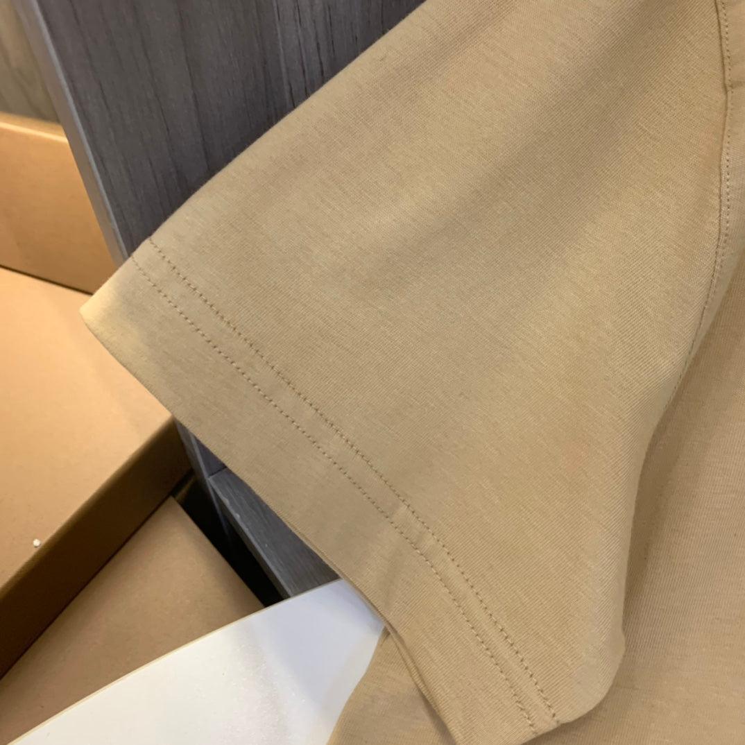 Burberry Beige T-Shirt Without Collar - SleekGait