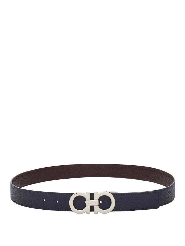 Ferragamo Reversible Adjustable Belt with Gancini Detail - SleekGait