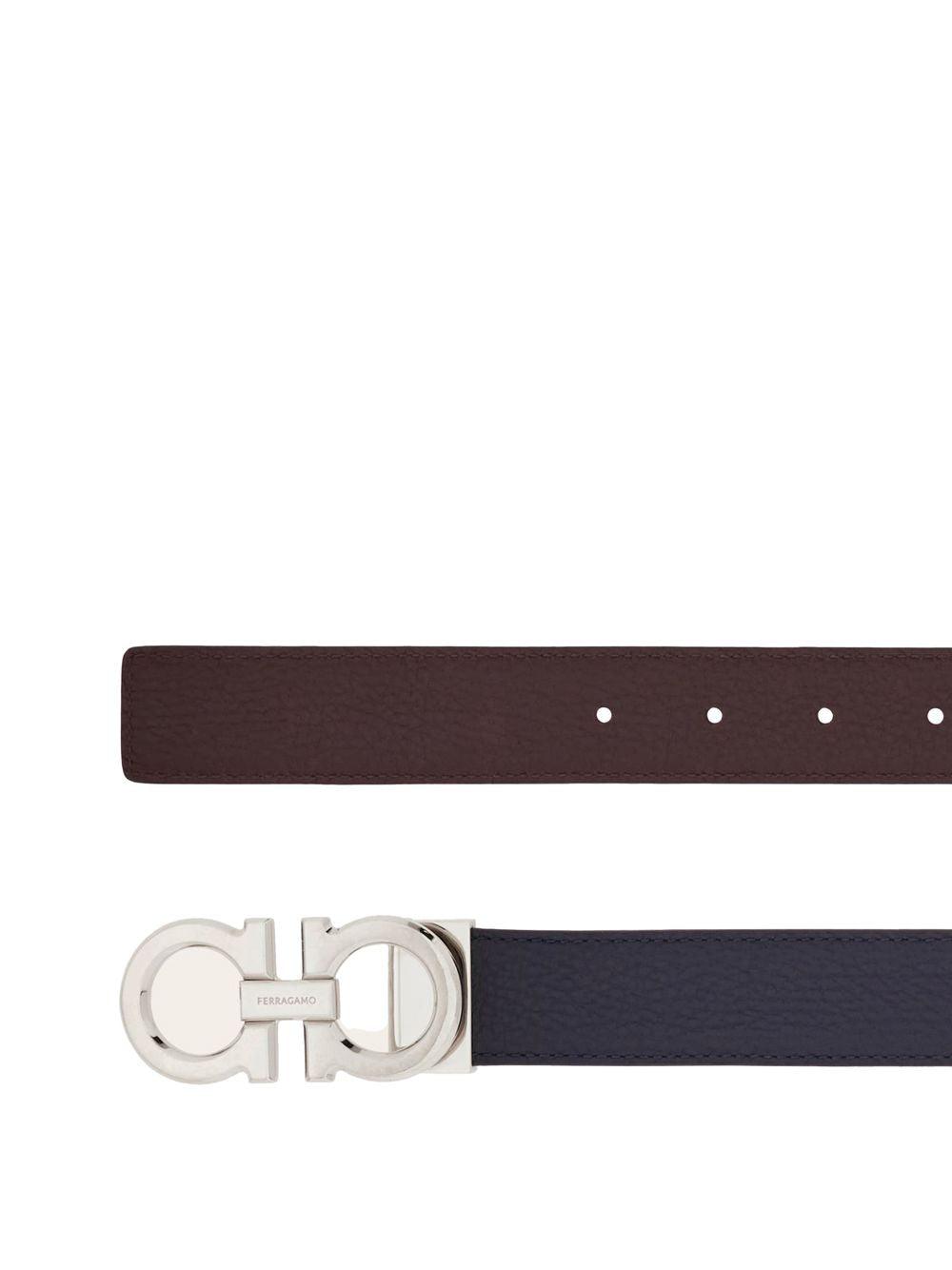 Ferragamo Reversible Adjustable Belt with Gancini Detail - SleekGait