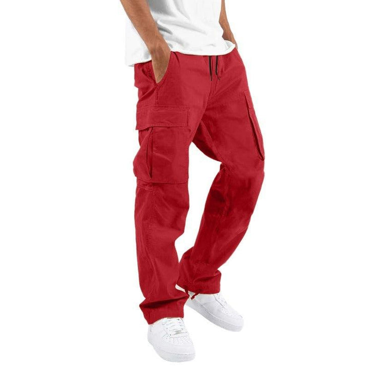 Summer New Men's Overalls Drawstring Multi-pocket Casual Trousers - SleekGait