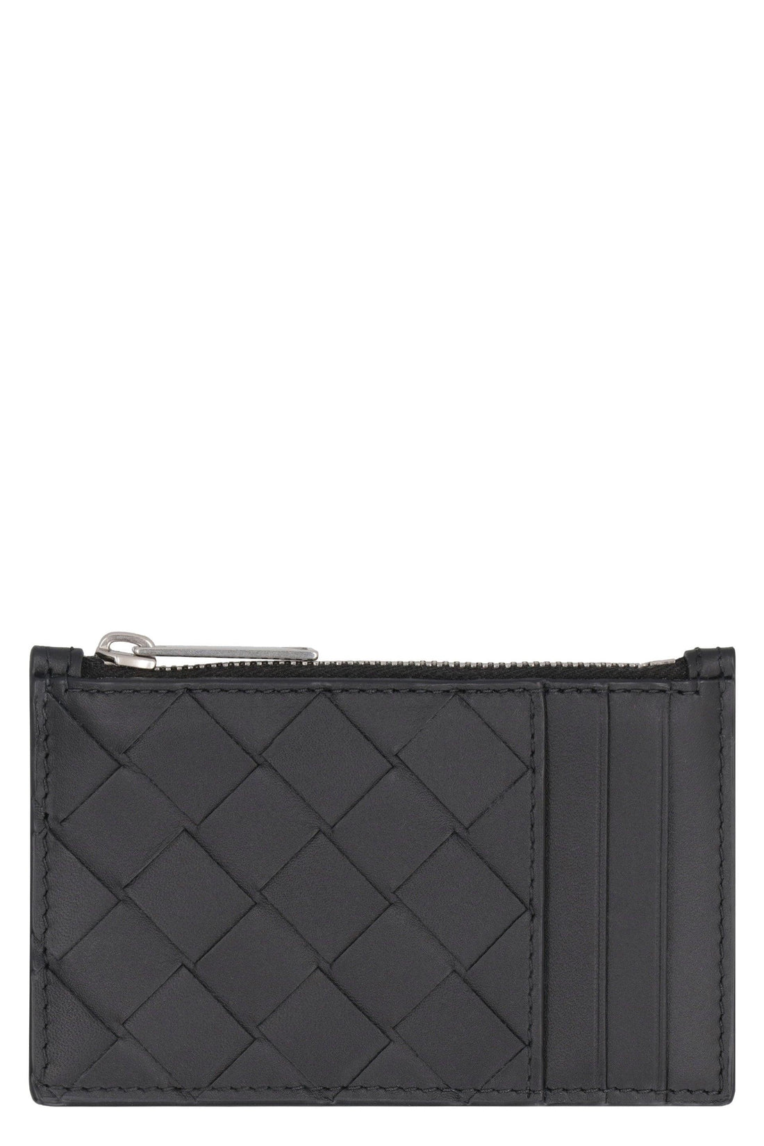 BOTTEGA VENETA Mini Leather Card Holder with Zip Closure - SleekGait