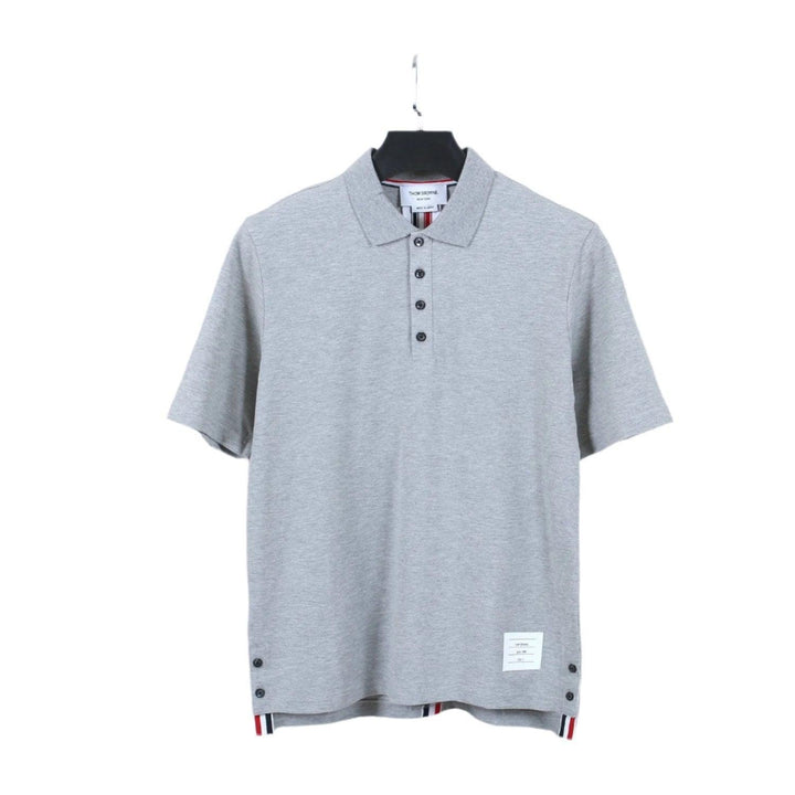 Thom Browne Grey T-Shirt with Collar - SleekGait