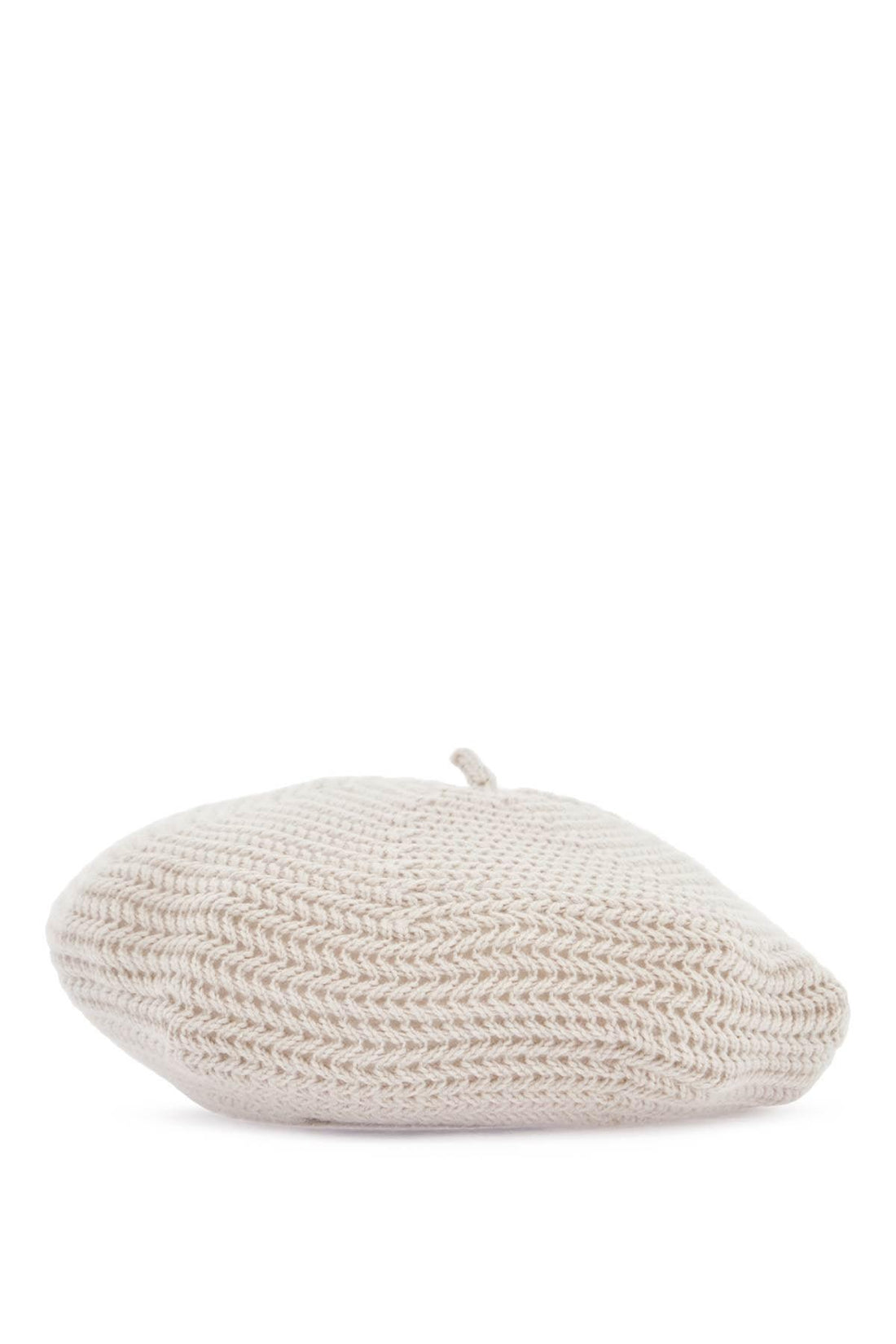 VALENTINO GARAVANI Wool Beanie with Zigzag Design and Pompon - SleekGait