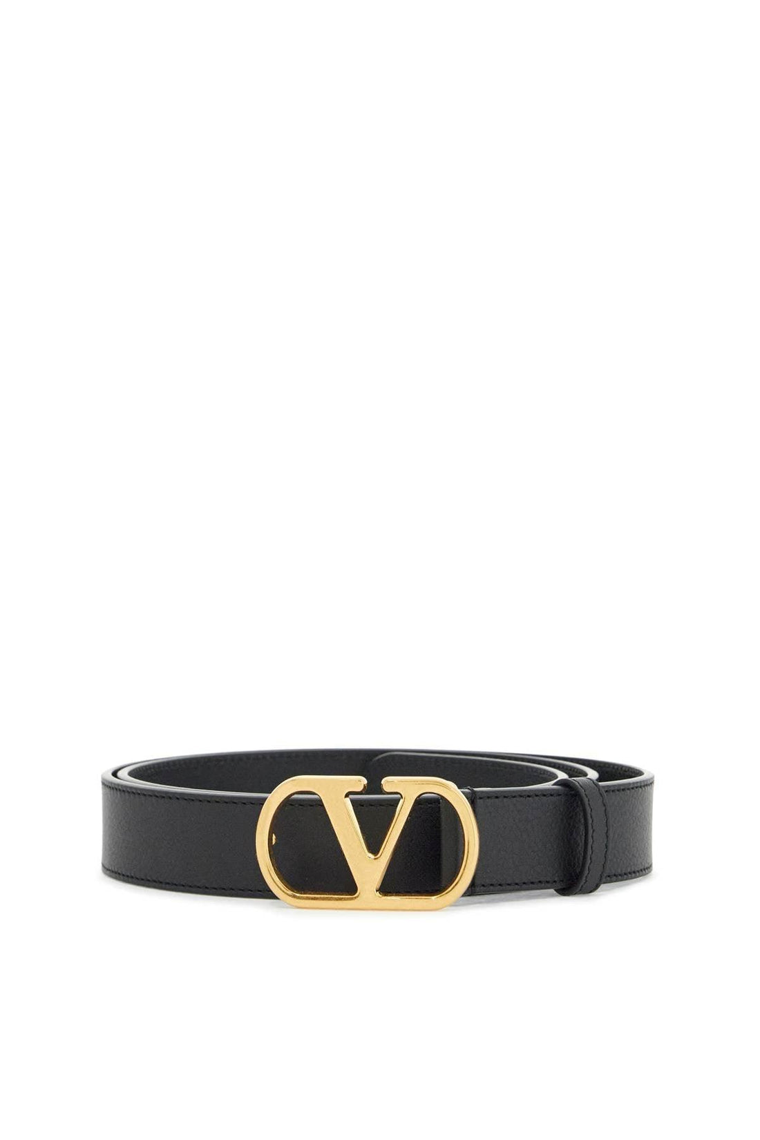 VALENTINO GARAVANI Elegant Leather Belt with Gold Buckle 30 MM - SleekGait