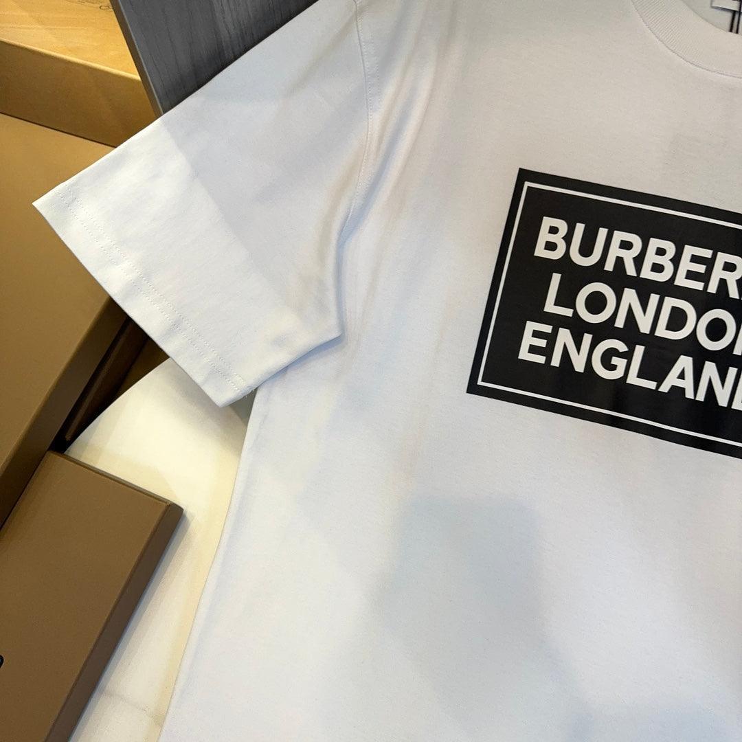 Burberry White T-Shirt Without Collar - SleekGait