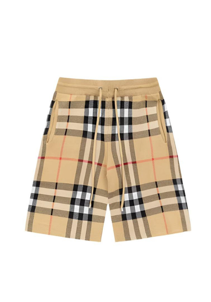 Burberry Men's Striped Cotton Knit Basketball Shorts 'Beige' - SleekGait