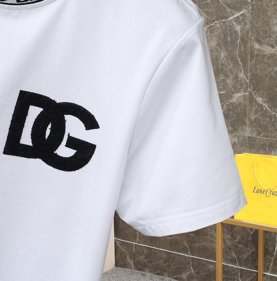 Dolce & Gabbana T-Shirt Without Collar 'White & Black' - SleekGait