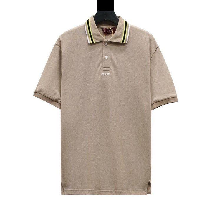 Gucci Light Brown T-shirt with a collar - SleekGait