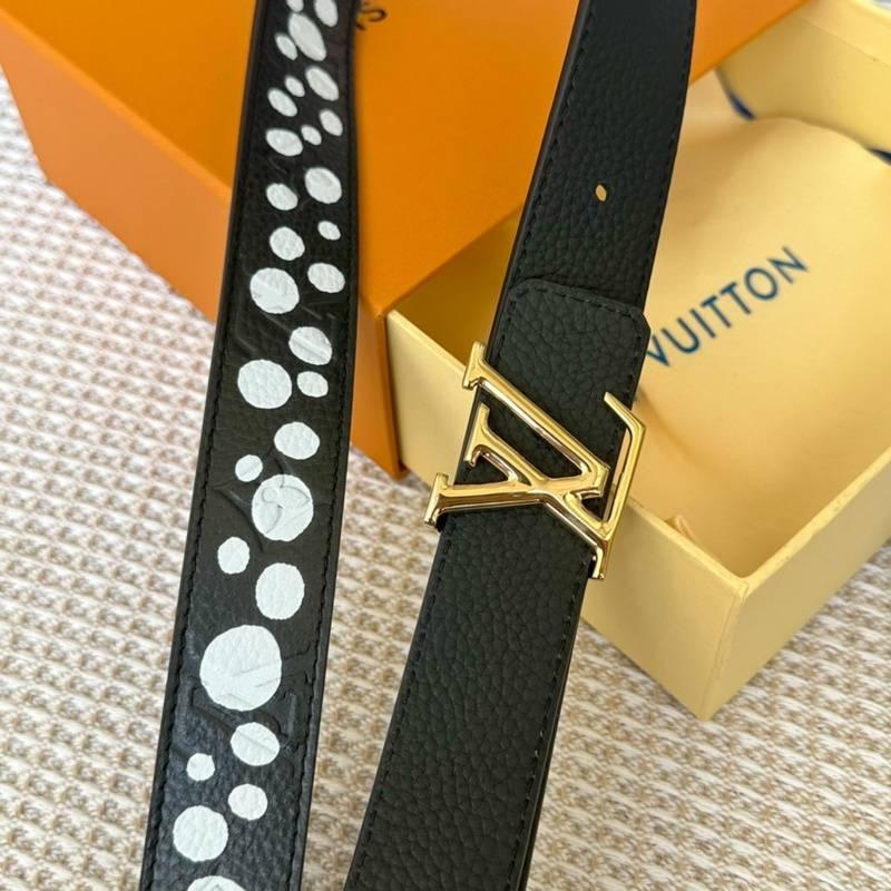 Louis Vuitton x Yayoi Kusama LV Initiales Reversible Infinity Dots Belt Black/White