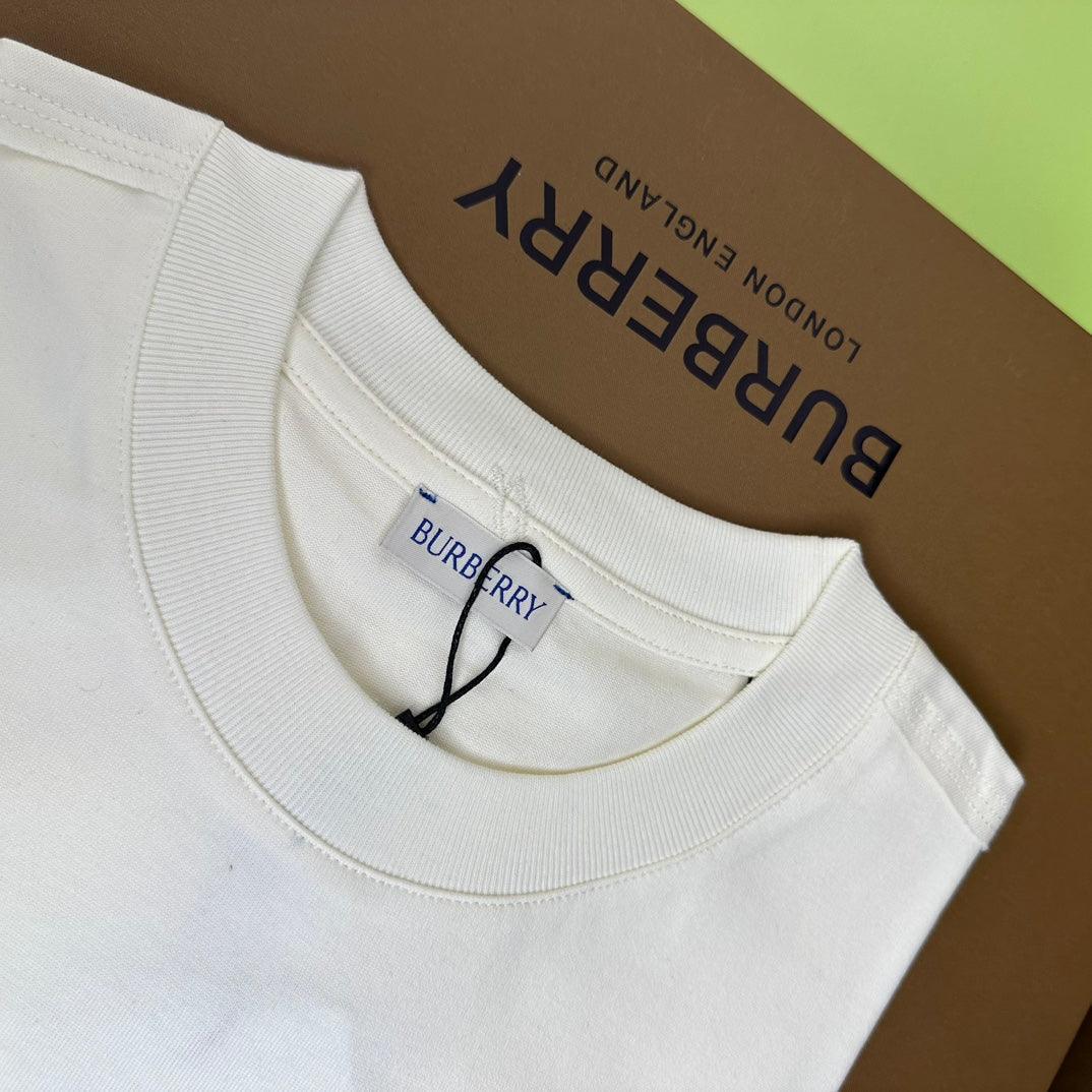 Burberry Cream T-Shirt Without Collar - SleekGait