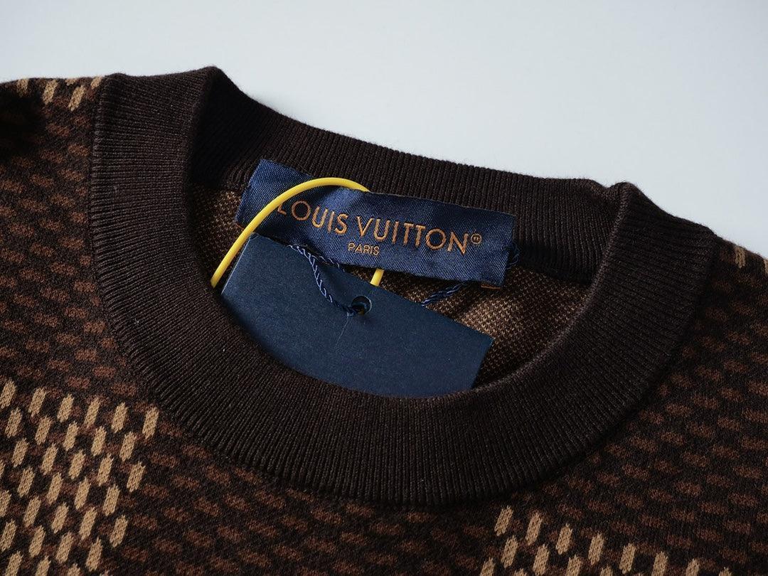 Louis Vuitton Damier T-Shirt Without Collar 'Brown' - SleekGait