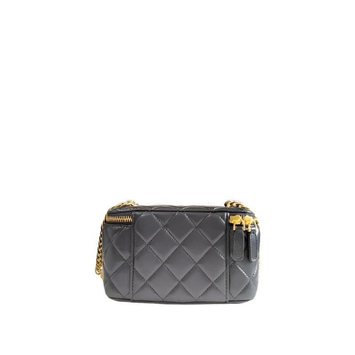 Chanel coco love long vanity case denim Camelia blue SHW