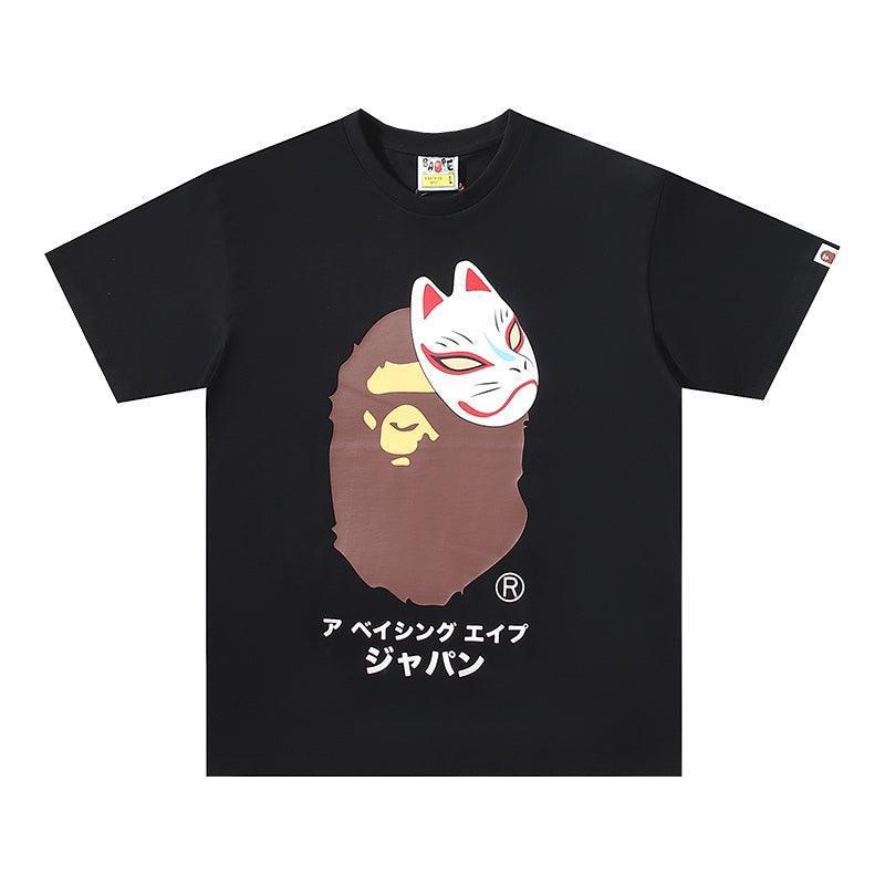 Bathing Ape Black T-Shirt without Collar - SleekGait