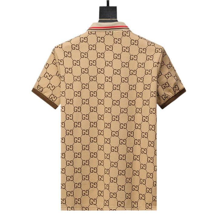 Gucci Brown T-shirt with a collar - SleekGait