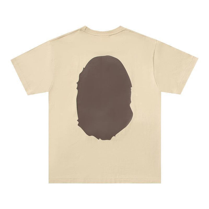 Bathing Ape Beige T-Shirt without Collar - SleekGait