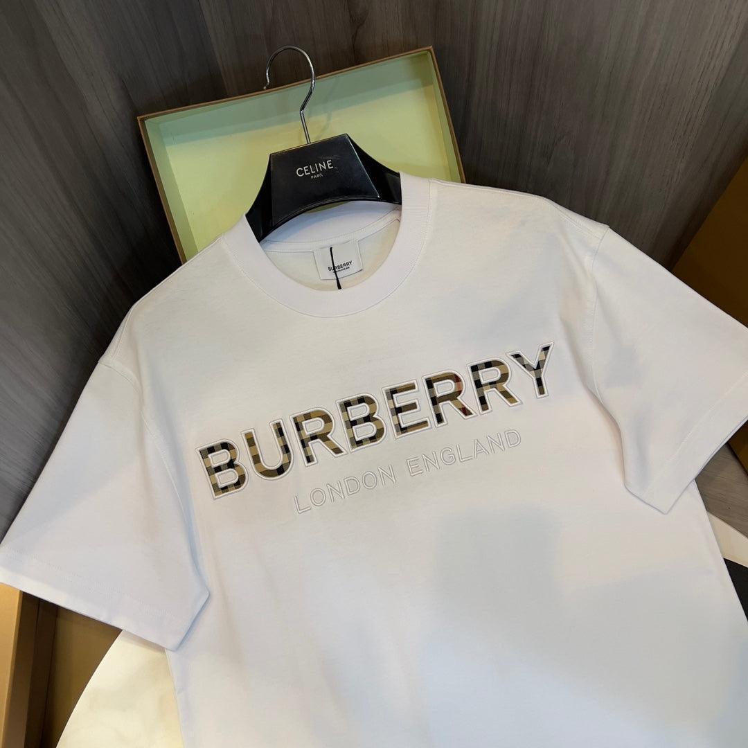 Burberry T-Shirt Without Collar 'White & Gold' - SleekGait