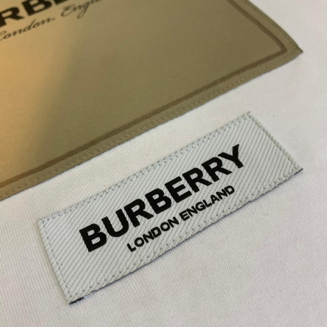 Burberry White T-Shirt Without Collar - SleekGait