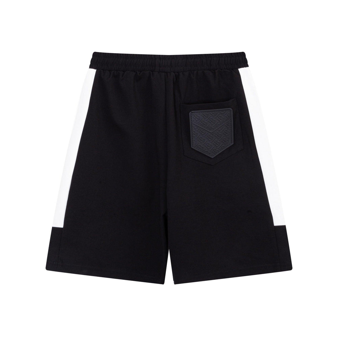 Burberry Men's Striped Cotton Knit Basketball Shorts 'Black/White' - SleekGait