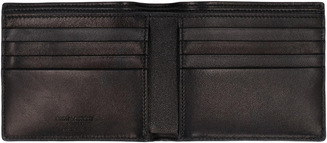 SAINT LAURENT Mini Leather Wallet - SleekGait