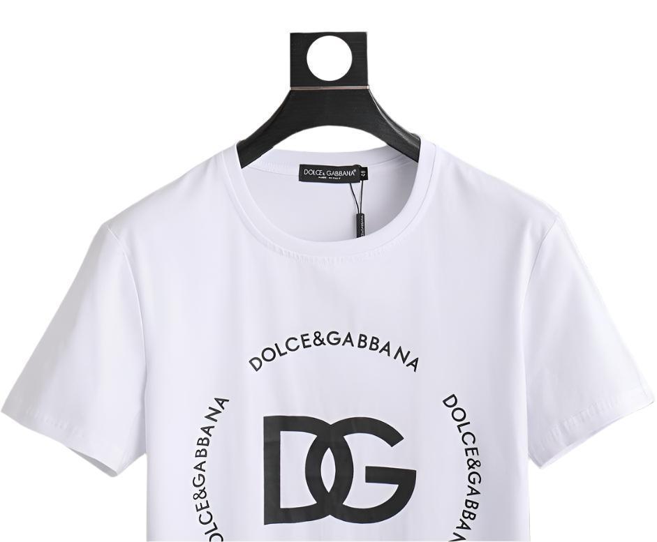 Dolce & Gabbana T-Shirt Without Collar 'White & Black' - SleekGait