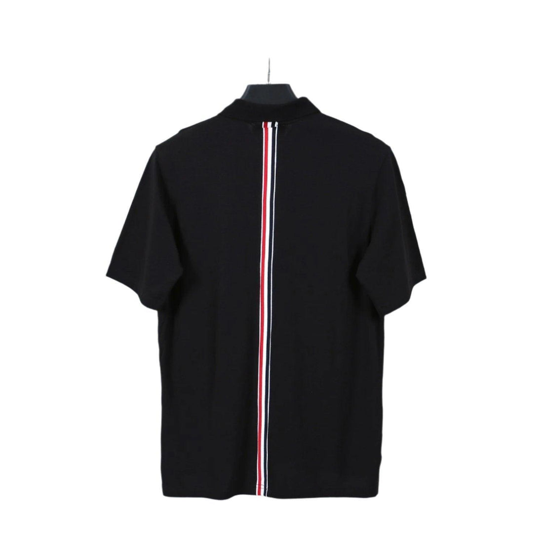 Thom Browne Black T-Shirt with Collar - SleekGait