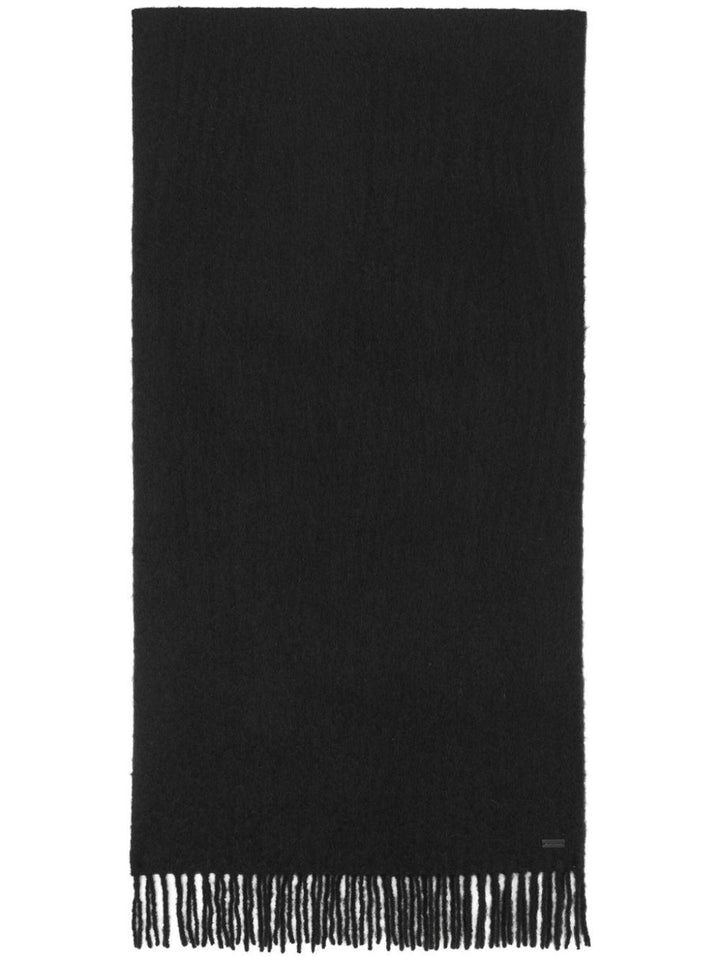 SAINT LAURENT Fringed Wool Blend Scarf - SleekGait