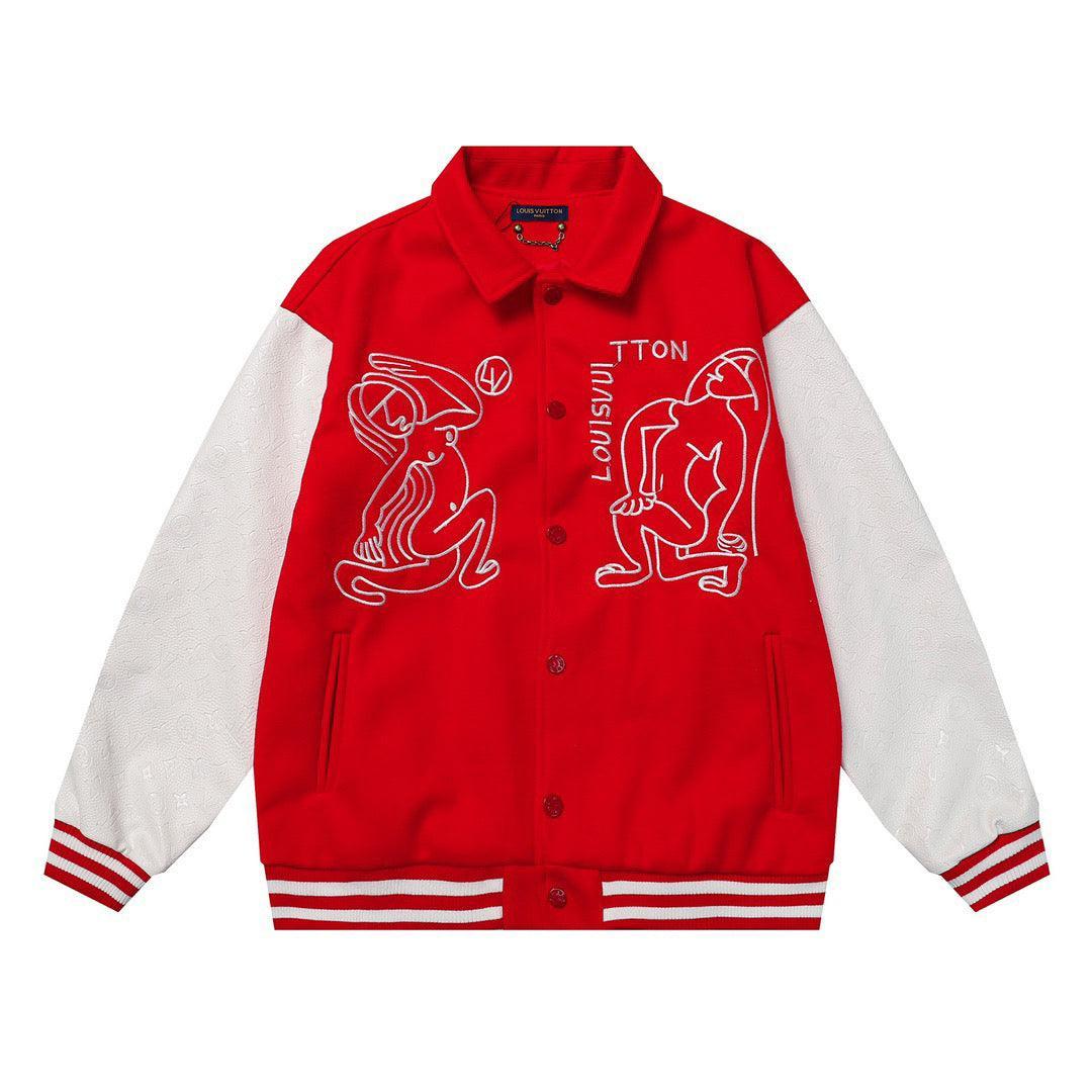 Louis Vuitton Varsity Jacket Red - SleekGait