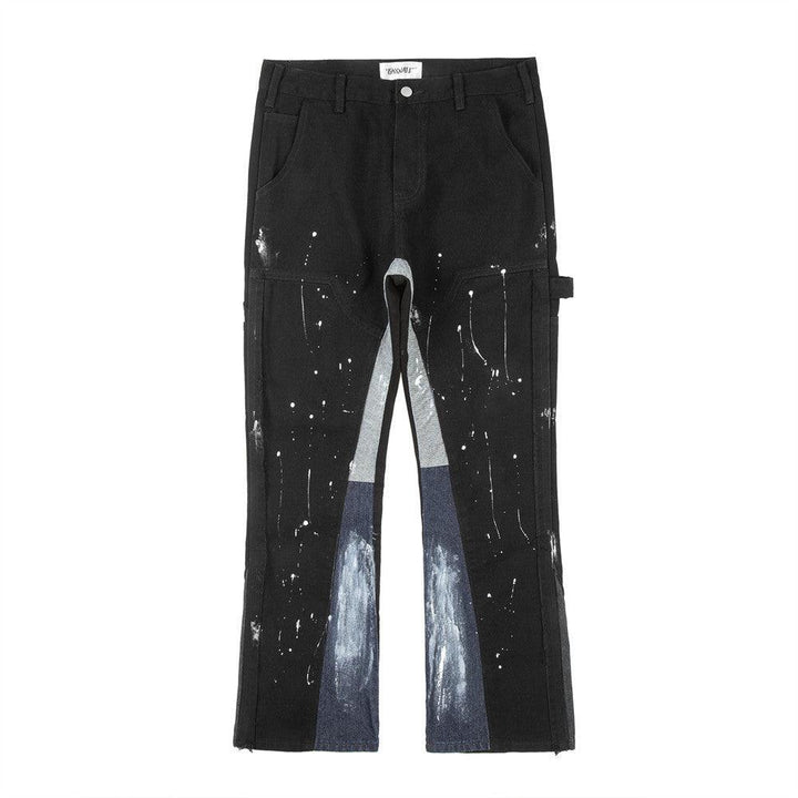 Painting Splash-ink Loose Jeans For Men - SleekGait