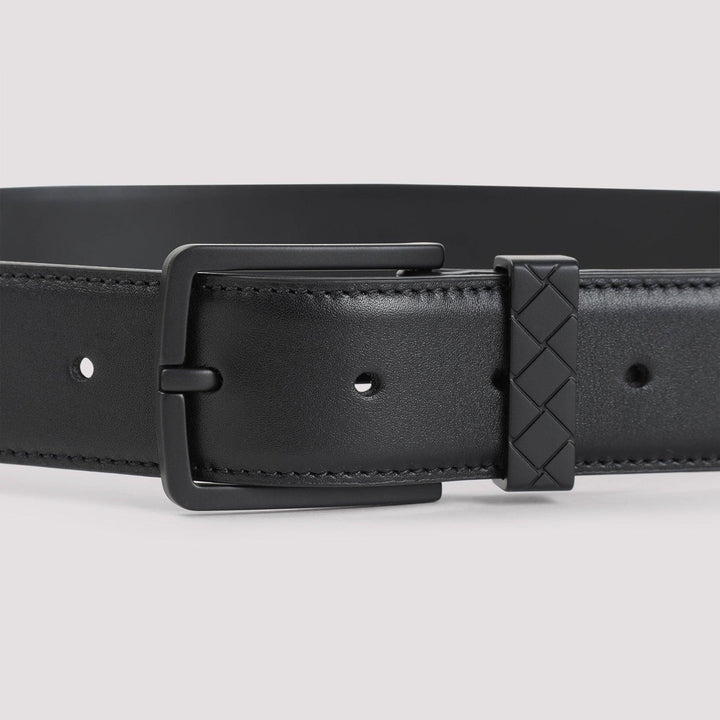 BOTTEGA VENETA Intreccio Leather Belt - 3.5CM Width - SleekGait