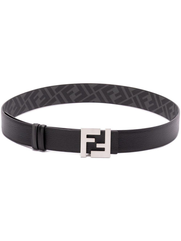 FENDI Reversible Leather and Canvas Belt - SleekGait