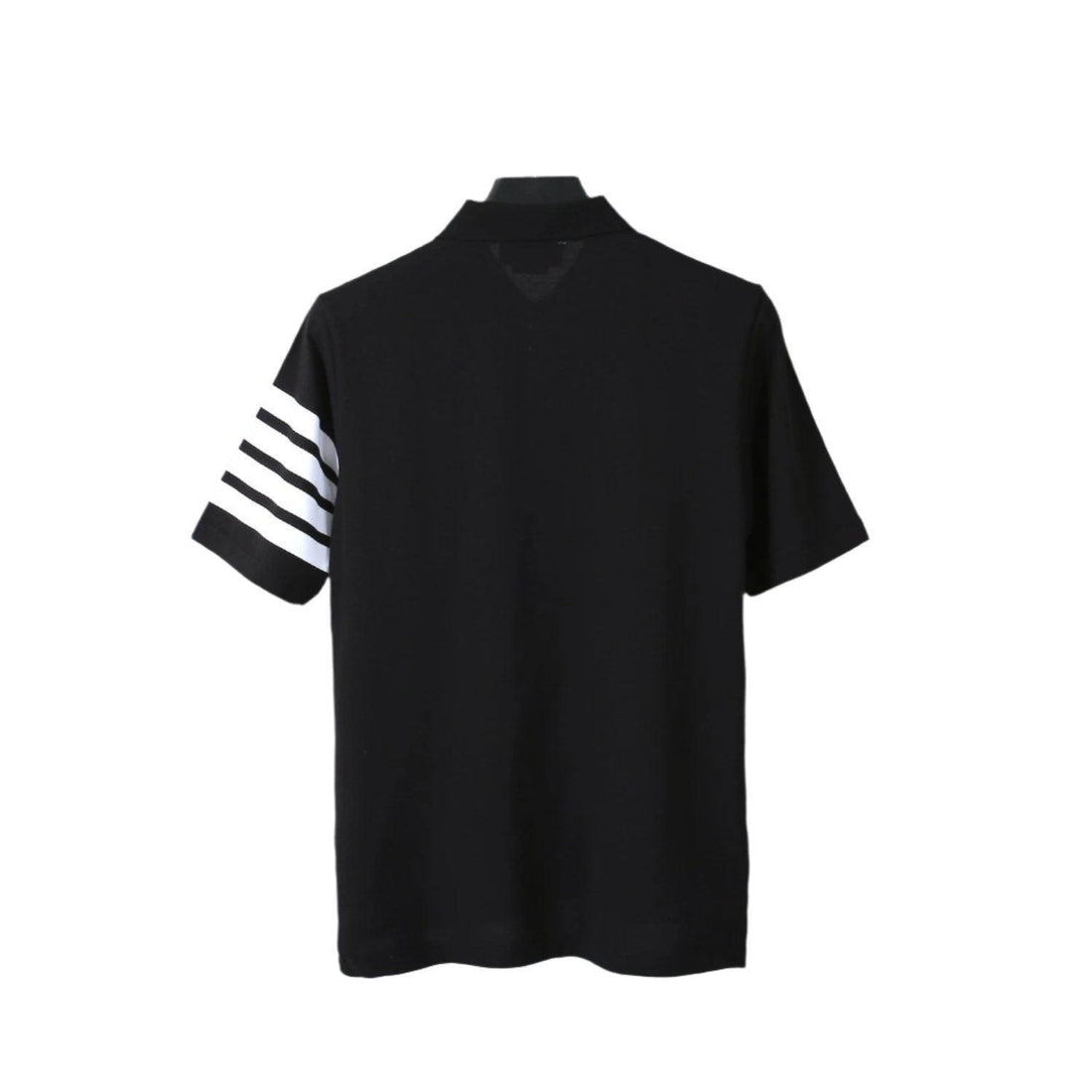 Thom Browne Black T-Shirt with Collar - SleekGait