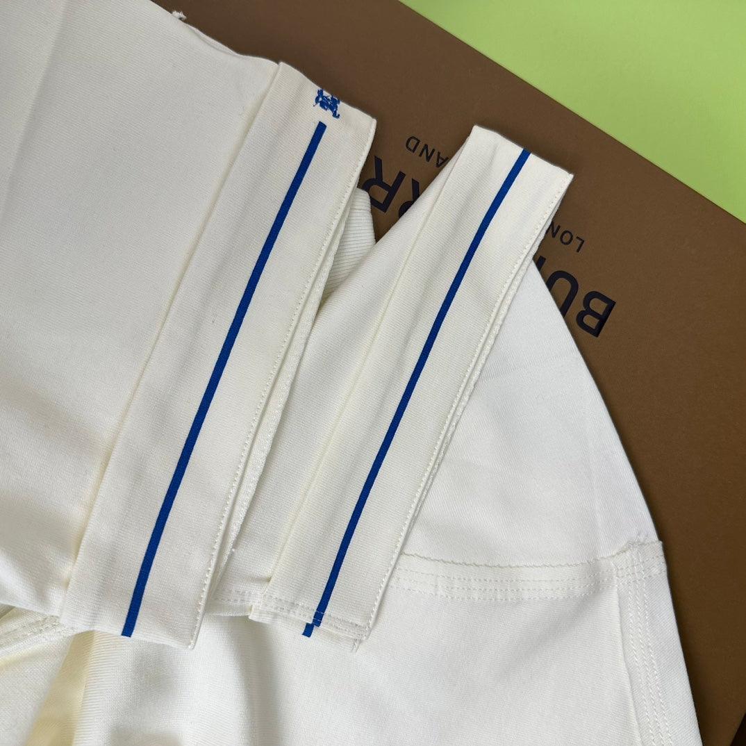 Burberry Cream T-Shirt Without Collar - SleekGait
