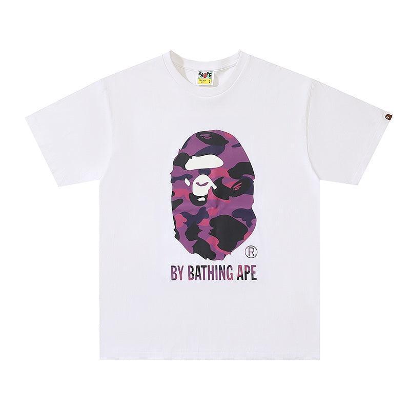 Bathing Ape White T-Shirt without Collar - SleekGait