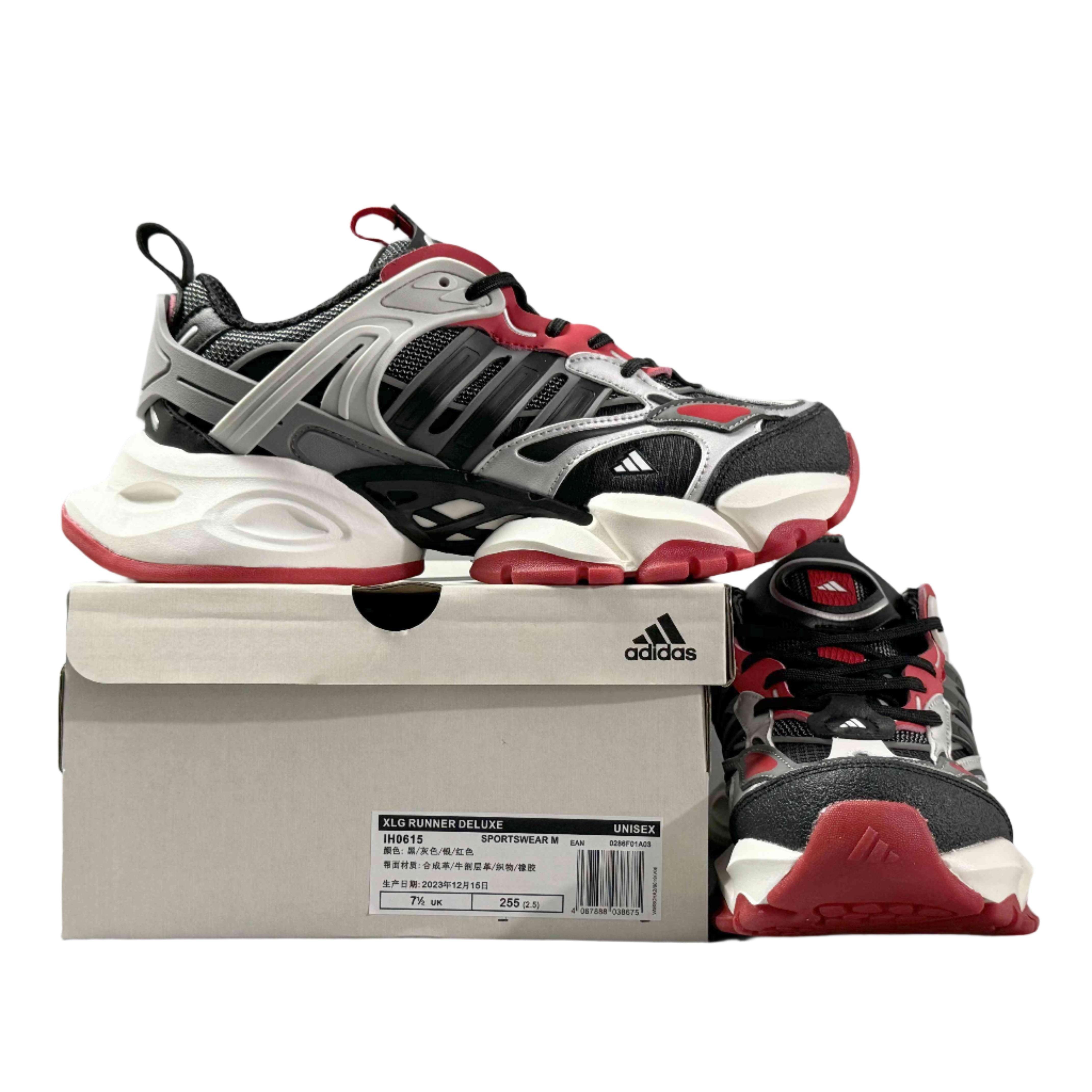 Adidas XLG RUNNER DELUXE 'Red-Black' - SleekGait