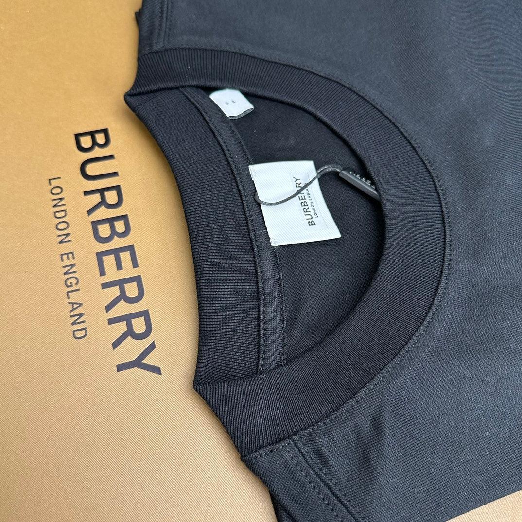 Burberry T-Shirt Without Collar 'Black & Beige' - SleekGait