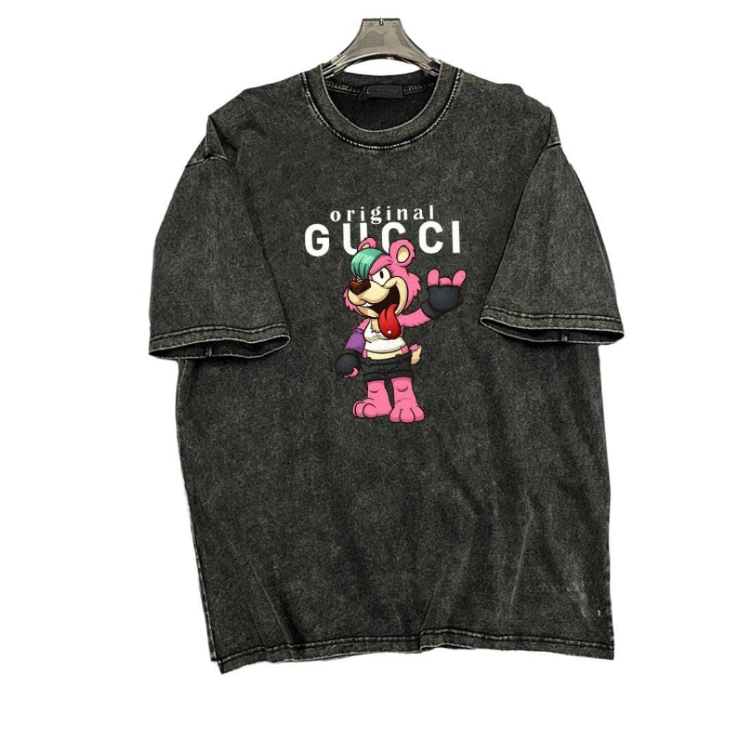 Gucci T-Shirt Without Collar 'Smoke Black' - SleekGait