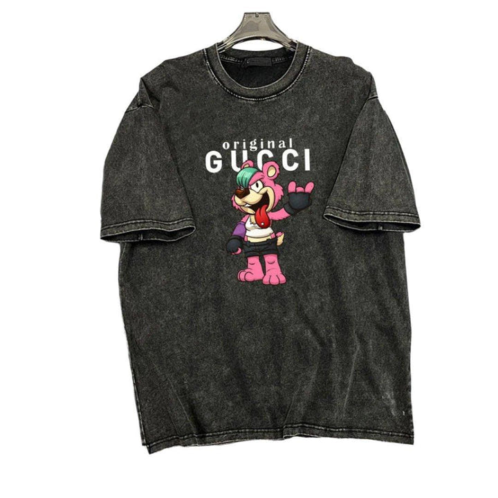 Gucci T-Shirt Without Collar 'Smoke Black' - SleekGait