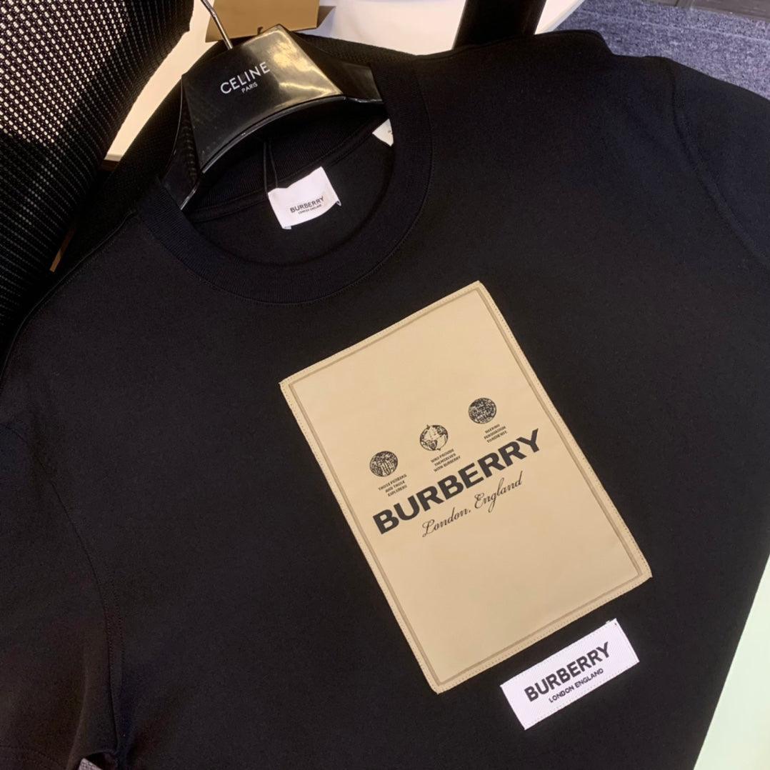 Burberry Black T-Shirt Without Collar - SleekGait