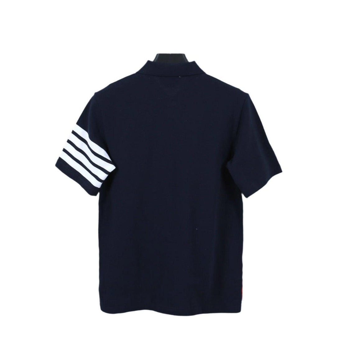 Thom Browne Navy Blue T-Shirt with Collar - SleekGait