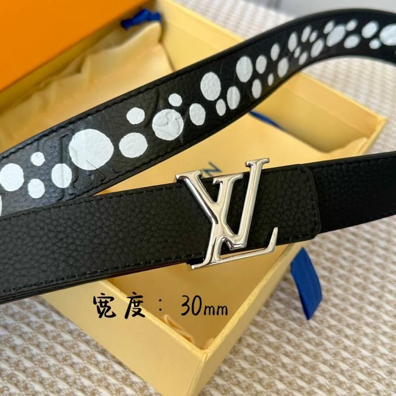 Louis Vuitton x Yayoi Kusama LV Initiales Reversible Infinity Dots Belt Black/White