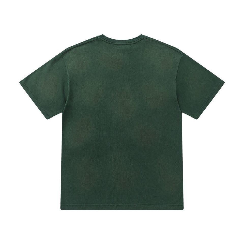 Amiri Lion Green T-Shirt Without Collar - SleekGait