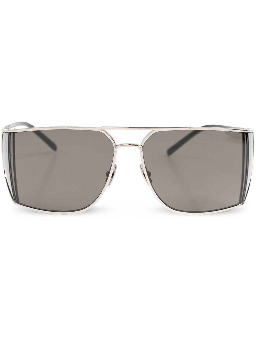 SAINT LAURENT Wraparound Men's Sunglasses with Double Bridge - SleekGait