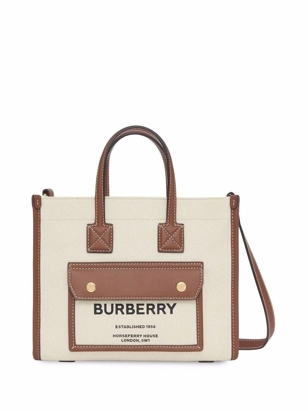 BURBERRY Chic Mini Canvas Tote Handbag - SleekGait