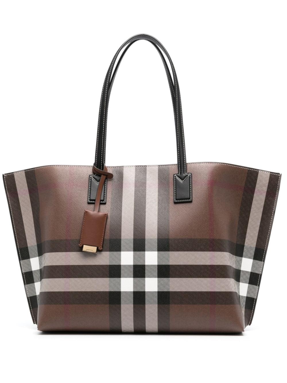 BURBERRY Checkered Design Tote Handbag for Women - SleekGait