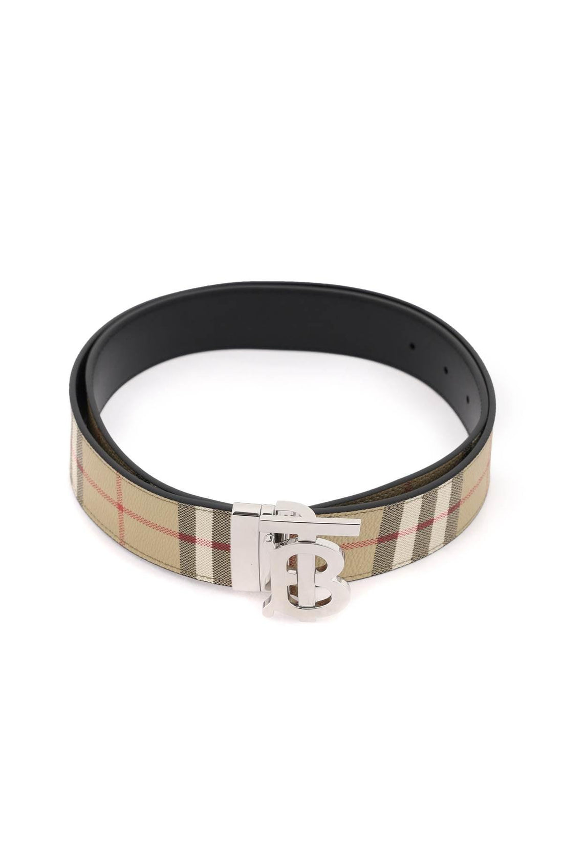 BURBERRY Reversible Check and Leather Belt - Size 100 - SleekGait