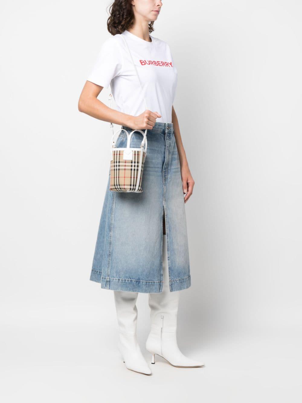 BURBERRY Mini Vintage-Check Bucket Handbag - SleekGait