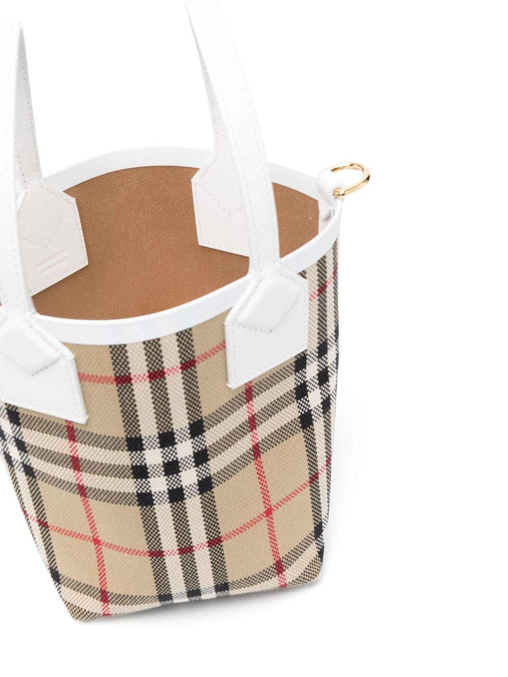BURBERRY Mini Vintage-Check Bucket Handbag - SleekGait